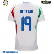 Camisa de Futebol Itália Mateo Retegui #19 Equipamento Secundário Europeu 2024 Manga Curta